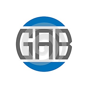 GAB letter logo design on white background. GAB creative initials circle logo concept. GAB letter design photo