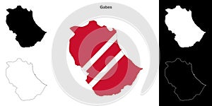 Gabes outline map