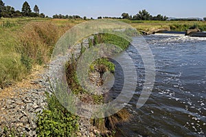 Gabion - wire mesh box filled with stones