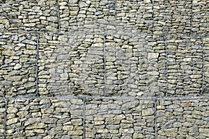 Gabion Retaining Wall Background Or Texture photo