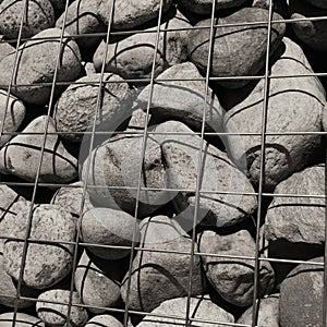 Gabion Wall (close-up) photo