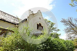 The gable of a 200 year old farmhouse in the Western Cape, South Africa