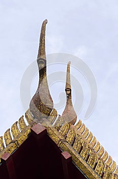 Gable apex on the Buddhist temple