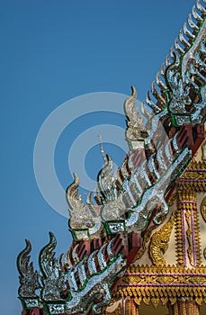 Gable end of Thai temple, Chanthaburi.