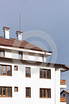 Gable house with a roof