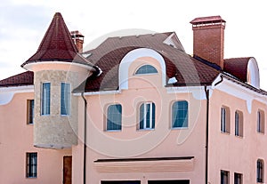 Gable house with a roof