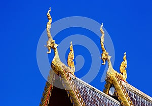 Gable roof, the beautiful temples.