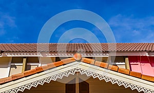 Gable roof of a house