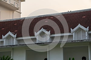 Gable roof windows of first observatory and planetarium in Thailand