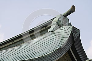 Gable on Tiled Roof at Meiji Shrine