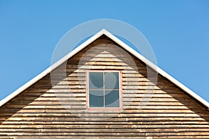 Gable of a wooden house