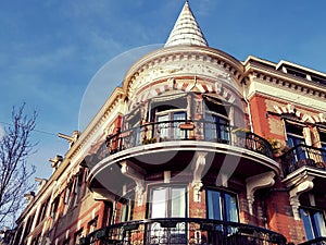 Gabled house in Amsterdam, Holland