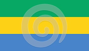 Gabon flag icon in flat style. National sign vector illustration. Politic business concept