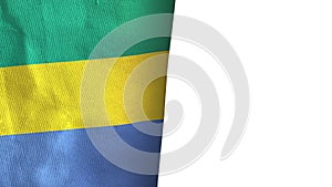 Gabon flag isolated on white with copyspace