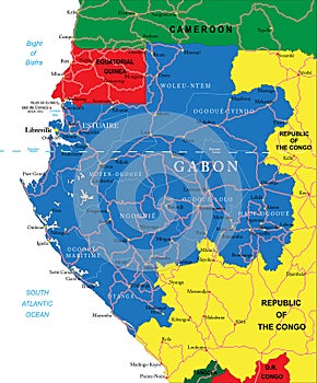 Gabon map photo