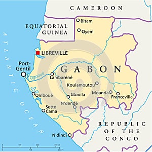 Gabon Political Map