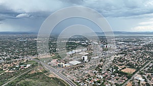 The Gaborone CBD aerial views in Botswana, Africa