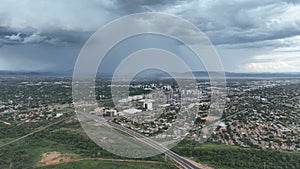 The Gaborone CBD aerial views in Botswana, Africa