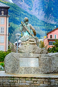 Gabriel Paccard statue, Chamonix, France