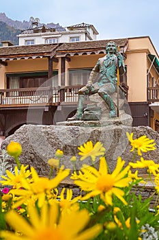 Gabriel Paccard statue, Chamonix, France