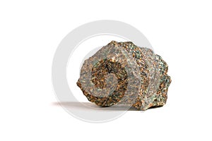 Gabro. stone on a white background. Stone isolate