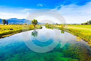 Gacka river in Lika region of Croatia