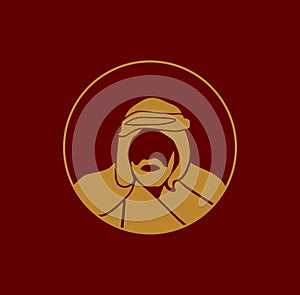 Gadge Maharaj face icon vector. Gadge Maharaj was a great person in India