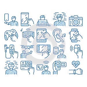 Gadget And Device icon hand drawn illustration