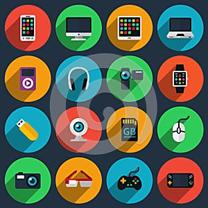 Gadget flat icons