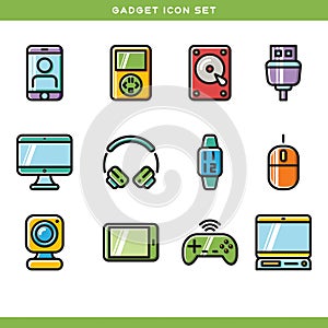 Gadget icon set vector image