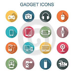 Gadget long shadow icons photo