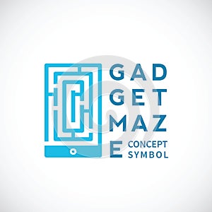 Gadget Maze Abstract Vector Concept Icon