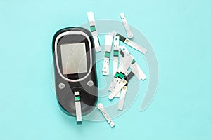 A gadget for measuring blood sugar for diabetics.