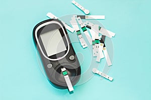 A gadget for measuring blood sugar for diabetics.