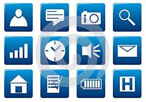 Gadget square icons set.