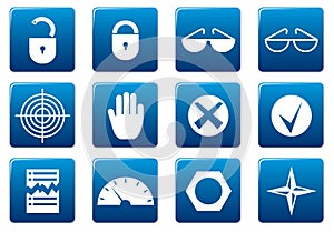 Gadget square icons set. photo