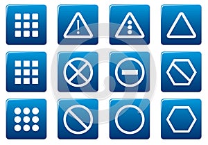 Gadget square icons set.