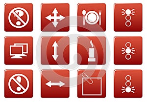 Gadget square icons set.