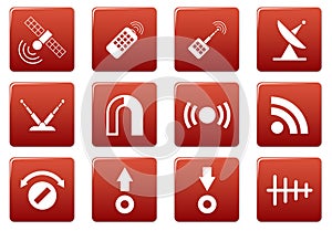 Gadget square icons set.