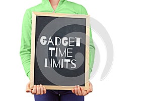 Gadget time limits for children subject depicted.