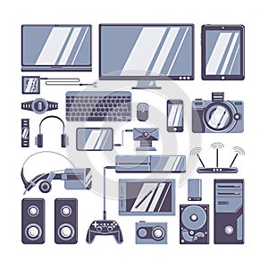 Gadgets icons set.