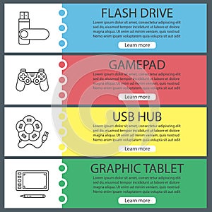 Gadgets web banner templates set