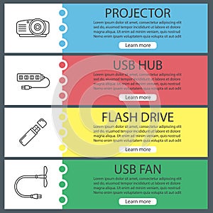 Gadgets web banner templates set