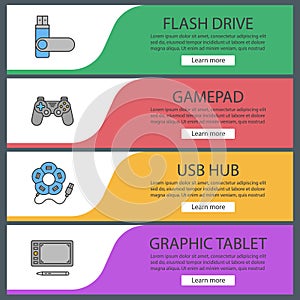 Gadgets web banner templates set