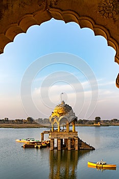 Gadi Sagar Temple on Gadisar Lake Jaisalmer