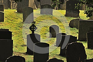 Gaelic cross graveyard, photo