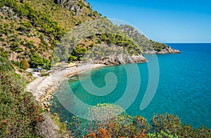 Panoramic view of the beautiful Gaeta coastline, province of Latina, Lazio, central Italy. photo