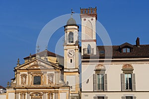 Gaggiano, Milan Italy: exterior of historic houses along the Naviglio Grande photo