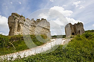 Gaillard Castle defending walls