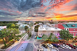 Gainesville, Florida, USA downtown cityscape